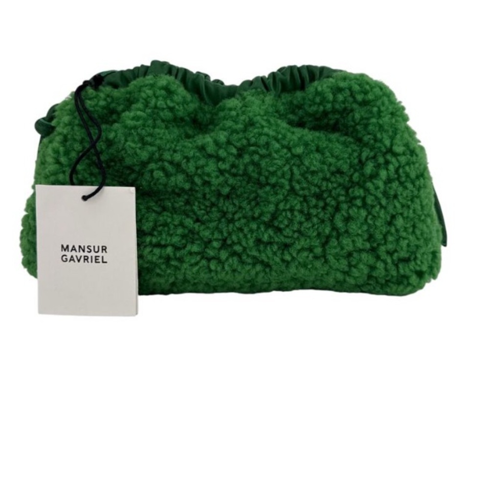 Mansur Gavriel Emerald Shearling Pouch